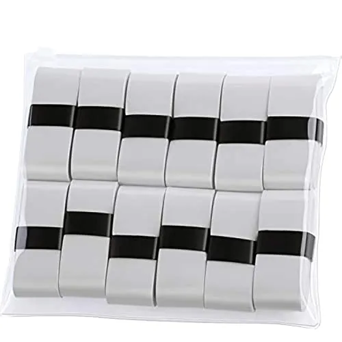 Stück Tennis- und Badmintonschläger-Overgrips für rutschfesten und saugfähigen Griff (weiß) 12