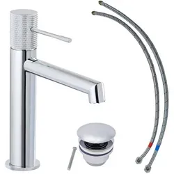 SCHÖNER WOHNEN-Kollektion Waschtischarmatur KADIA M Chrom - Waschtischarmatur für wandhängende Waschbecken, mit Kaltstartfunktion und langlebiger Keramikkartusche für zuverlässigen Einsatz im Bad.