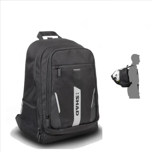 Rucksack Motorrad SHAD SL86 Helmhalter X0SL86 - Sattel- & Packtaschen, praktischer Helmhalter für sicheres Transportieren von Helmen und zusätzlichem Gepäck