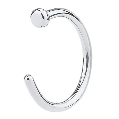 Taffstyle Fake Ring Piercing für Ohr Nase Lippe oder Bauch (8, Silber | 0,8mm Stärke)