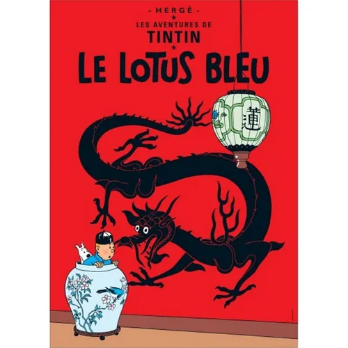 Poster Moulinsart Tim und Struppi Album: Der blaue Lotus 23300 (40 x 60 cm)