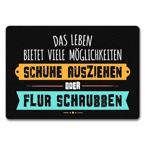trendaffe Schuhe ausziehen oder Flur schrubben Fußmatte ohne Rand