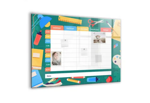 Tulup Magnettafel Wochenplaner 100x70 cm mit 5 Magneten und Zubehör - Praktischer Wochenplaner zur Organisation von Notizen und Erinnerungen. Mit 5 starken Neodym-Magneten und Zubehör sorgt er für eine kreative und strukturierte Arbeitsumgebung. Ideal für jeden Raum!