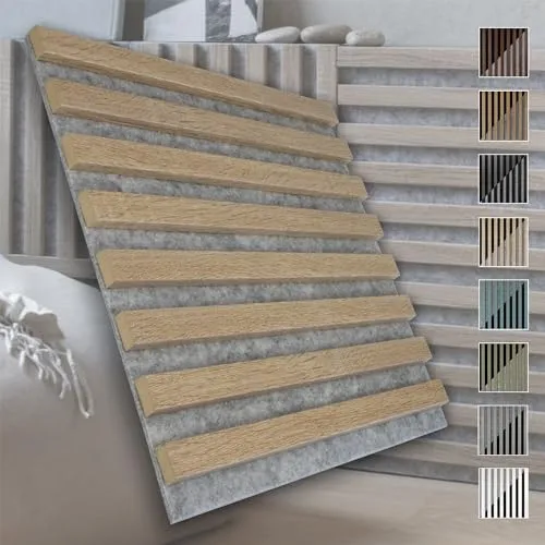 MARBET DESIGN Akustikpaneele 40x40cm - Grau Sonoma Eiche - Tapeten - Akustikpaneele zur individuellen Raumgestaltung mit schallabsorbierenden Filzplatten, die für eine verbesserte Raumakustik sorgen und einfach zu montieren sind.