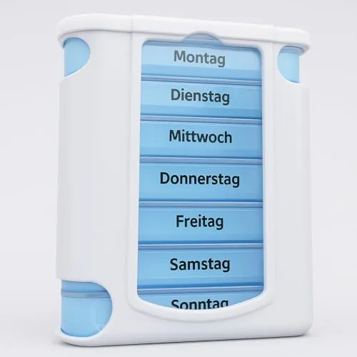 Pillendose Pillenbox Pillenturm Tabletten-Box 7 Tage / 4 Fächer