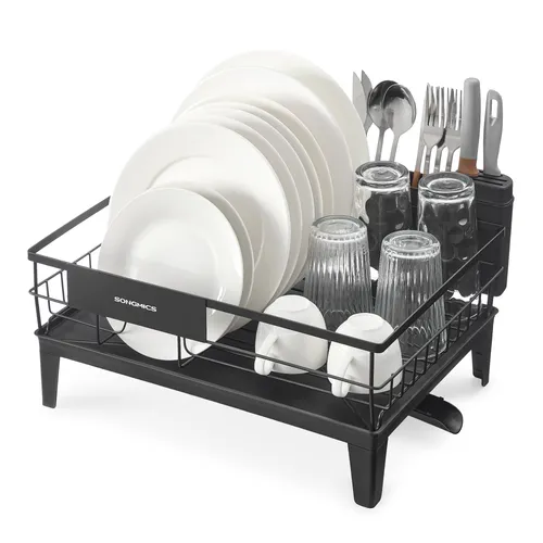 Geschirrständer & Abtropfflächen Schwarz von SONGMICS