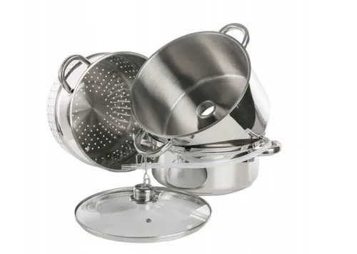Edelstahl Entsafter 8 Liter - Profi Induktions Dampfentsafter Ø26, ideal zum schonenden Saftpressen und Dampfgaren. Robuste Edelstahlkonstruktion für lange Haltbarkeit.