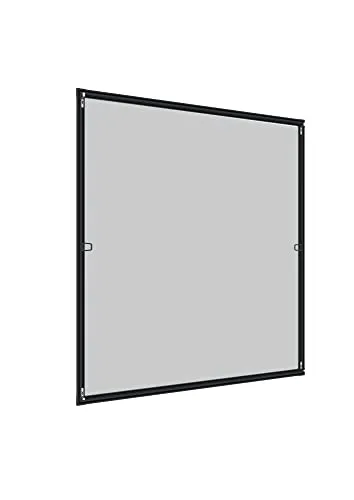 Windhager Insektenschutz Spannrahmen Fenster PLUS - Fliegengitter Alurahmen für Fenster, individuell kürzbarer und reißfester, ideal für effektiven Insektenschutz ohne Bohren.