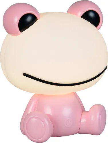 LED Tischleuchte Beistelllampe Pink mit Touchfunktion - Tischleuchten für Kinderzimmer, energiesparend mit nur 0,3W und beruhigendem warmweißem Licht. Das niedliche Froschdesign sorgt für Stil und Sicherheit.