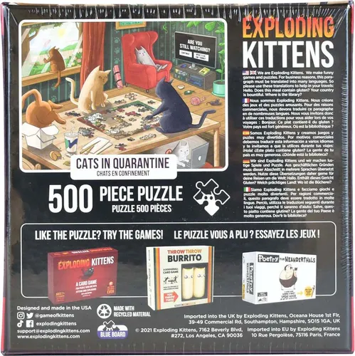 Exploding Kittens Puzzle CATS IN QUARANTINE 202110-3