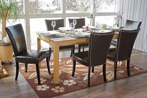 6er-Set Esszimmerstuhl Chesterfield Edinburgh in braun von Moderne-Wohnideen