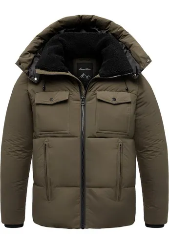 Amaci&Sons Winterjacke RENTON – Gefütterte Herrenjacke mit Kapuze - Die Amaci&Sons Herren Winterjacke kombiniert urbanen Style mit praktischen Features. Hochwertige Wattierung und weiches Innenfutter bieten optimalen Komfort und Wärme. Mit abnehmbarer Kapuze und mehreren Taschen ist sie ideal für jeden Anlass.