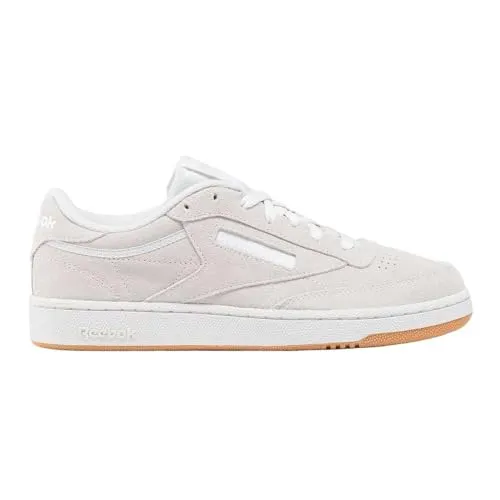 Reebok Unisex Club C 85 Sneaker - Pugry2 Ftwwht Rbkle3, 42 EU - Herren-Sneaker mit strapazierfähigem Glattleder-Obermaterial, dämpfender Schaumstoff-Zwischensohle und robuster Gummi-Außensohle für optimale Traktion.
