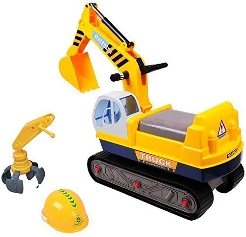 Coil Kinderfahrzeug, Bagger zum Draufsitzen ohne Pedale mit Zwei verschiedenen Schaufeln - Kinder Bagger zum draufsitzen Spielzeugbagger - Sitzbagger
