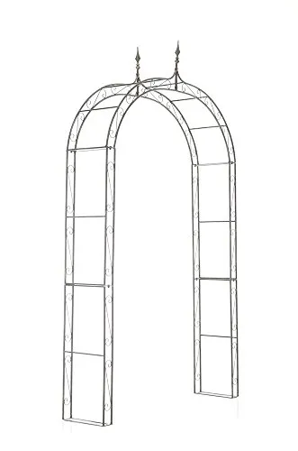 CLP Rosenbogen Lenz - Romantischer Rankenbogen aus Eisen in Bronze - Rosenbögen für den Garten, handgefertigt aus stabilem Eisen, ideal als Rankhilfe für Pflanzen mit 230 cm Durchgangshöhe. Ein stilvolles Deko-Element in sechs Farbvarianten.