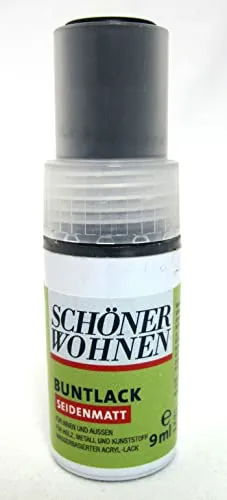 Schöner Wohnen Home Lackstift seidenmatt 9900 Schwarz 9 ml