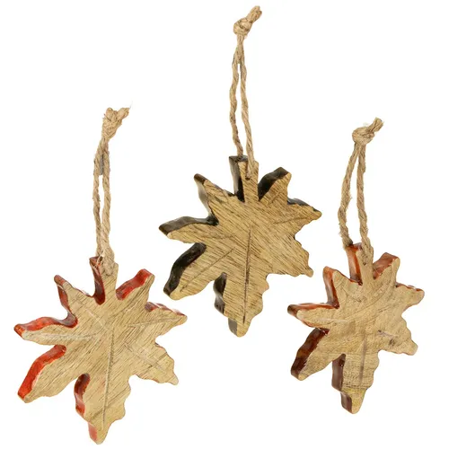 Herbstliche Holzdeko Ahornblatt für Fenster und Tisch, 6 Stück - Rustikale Holzdeko für den Herbst: 6 Ahornblätter in warmem Braun, ideal als Tisch- oder Fensterdeko. Perfekt, um eine gemütliche Atmosphäre zu schaffen.