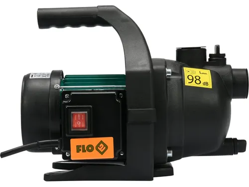Flo Gartenpumpe 600W 2800 l/h - Effiziente Gartenpumpe mit sehr hoher Saugkraft und Druckleistung, ideal für Bewässerungssysteme und Entwässerung. Robustes INOX Edelstahlgehäuse und wartungsfreier Elektromotor sorgen für Langlebigkeit.