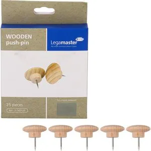 Legamaster Pinnadeln 7-145125, Kopf aus Holz, braun, 25 Stück