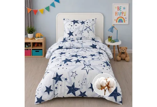 Produktbild Buymax Kinderbettwäsche Etoiles Kids Stars, 2-teilig, 135x200 cm
