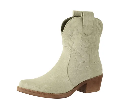 Elara Damen Stiefeletten Cowboy Boots Chunkyrayan 301-A31SZ in Olivgrün - Trendige Cowboy-Stiefeletten von Elara aus hochwertigem Material. Bequeme Passform und vielseitig kombinierbar für jeden Anlass. Pflegeleicht und ideal für stilbewusste Damen.