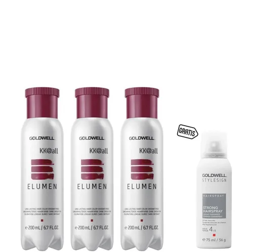 Goldwell Elumen KK@all 200 ml 3er Set + gratis Haarspray 75 ml