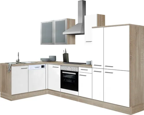 OPTIFIT Winkelküche Kalmar, Stellbreite 300x175 cm, wahlweise mit E-Geräten, mit Arbeitsplatte