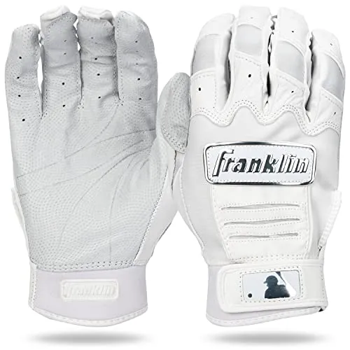 Produktbild Franklin Sports CFX Pro Vollfarb-Chrom-Serie Schlaghandschuhe, CFX Pro Vollfarb-Chrom-Schlaghandschuhe, Weiß, Erwachsene, Größe L