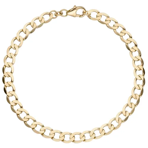 Massives 333 Gold Armband Panzerkette oval 21cm für Damen - Elegantes Armband aus 333 Gelbgold, 21 cm lang und ideal für jeden Anlass. Die flache Panzerkette verleiht einen besonderen Glanz und ist perfekt kombinierbar.