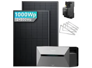 Solarmars 1000W Balkonkraftwerk mit Speicher und Anker SOLIX Solarbank 2 E1600 Pro