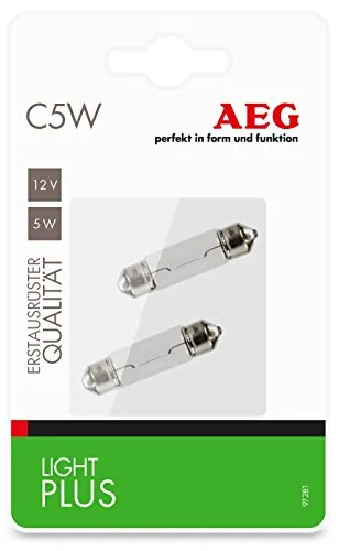 AEG Autolampe Light Plus C5W, 2-er Set Glühbirne Leuchtmittel 97281