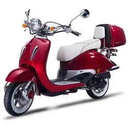 Motorroller Strada mit Top Case 50 ccm, 25 kmh rot, Sitzbank weiß GT Union - Rot