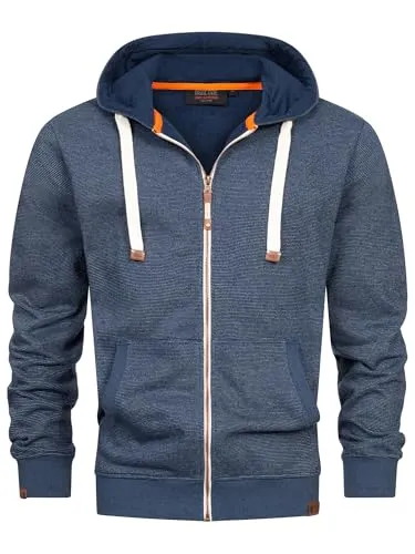 Indicode Sweatjacke INBaustian - Herren-Sweatjacke mit kuscheliger Innenseite, ideal für lässige Outfits und gemütliche Tage. Aus 60% Baumwolle, umweltfreundlich durch die Better Cotton Initiative.