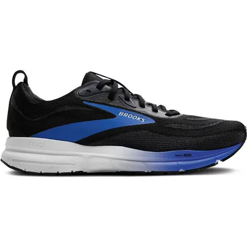 BROOKS Herren Trace 4 Sneaker, Schwarz/Kobalt/Limpet, 45 EU - Laufschuhe mit weicher Dämpfung für sanfte Übergänge und sicheren Sitz - ideal für Komfort beim Laufen.