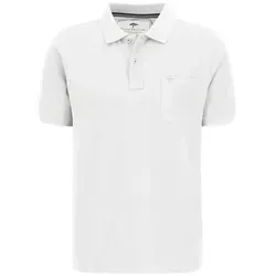 FYNCH-HATTON Poloshirt Poloshirt Piquê aus Baumwolle mit Brusttasche Weiß 4XL