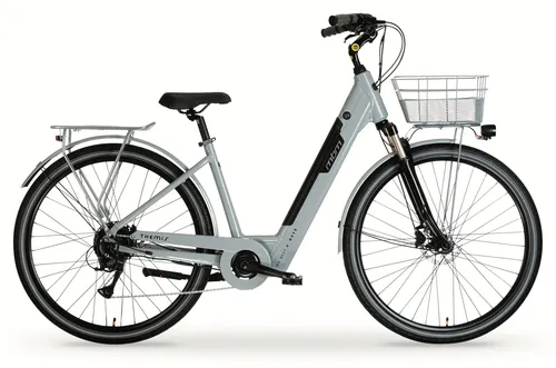 MBM Elektro-Citybike THEMIS 28 Zoll, grau – Hochwertiger Fahrspaß