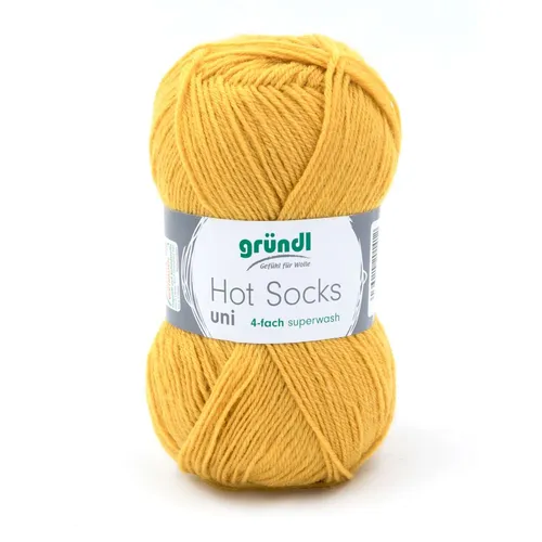 Gründl Wolle Hot Socks uni 50 g curry