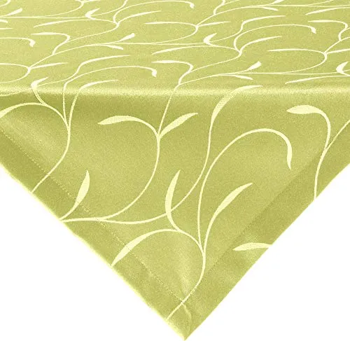 Erwin Müller Tischwäsche, Mitteldecke, Tischdecke Uni, Remscheid grün Größe 80x80 cm - hochwertige Qualität mit Fleckschutz ausgerüstet und Kuvertsaum, Rankenmuster
