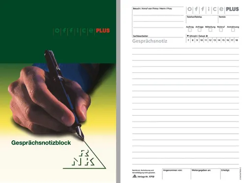 RNK Verlag Formularblock Gesprächsnotizblock A5 50 Blatt weiß