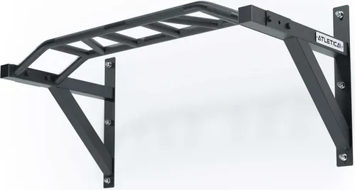 ATLETICA Multi-Grip Klimmzugstange - Klimmzugstange mit 6x Wandfixierungen für maximale Stabilität und Schutz. Ideal für explosive Übungen und vielseitig einsetzbar, auch bei niedrigen Deckenhöhen.
