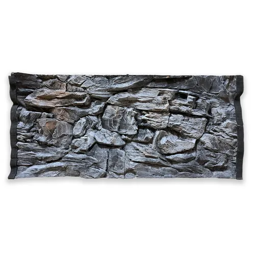 Aquarium 3D Rückwand Strukturwand grau/black 120x60 cm Terrarien Felsnachbildung