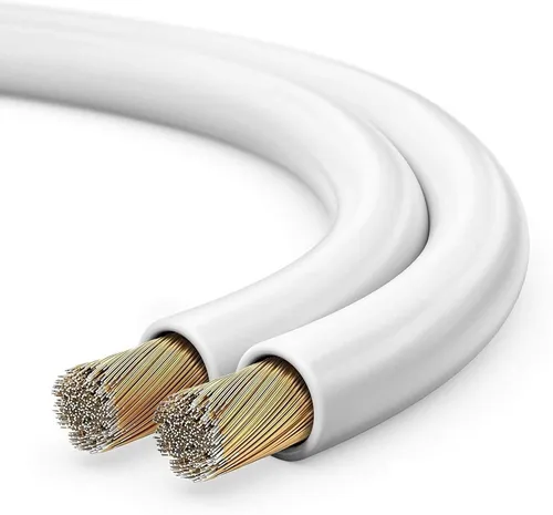 conecto conecto Lautsprecherkabel Lautsprecher Boxen Kabel Audio-Kabel, (1000 cm), Länge: 10m, Querschnitt: 2x1,5mm², Farbe: weiß