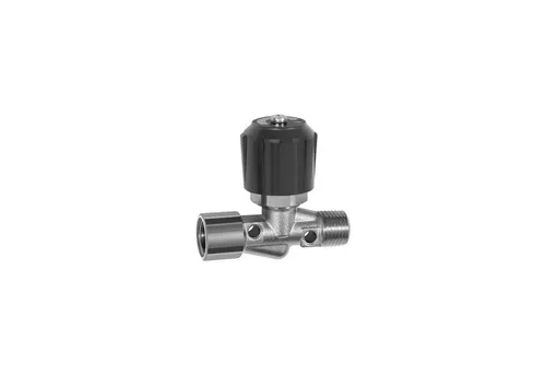 Riegler Nadelventil Messing vernickelt IG/AG Rp/R 3/8 DN 8 - Hochwertiges Nadelventil aus vernickeltem Messing, ideal für präzise Anwendungen im Bereich der Fluidtechnik. Robuste Bauweise für langlebigen Einsatz.