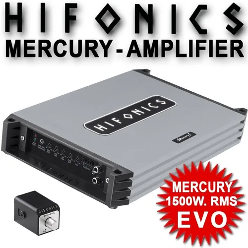 Hifonics MERCURY I V2 Class D Mono Verstärker - Car-HiFi-Endstufen mit kompaktem Design und bis zu 750 Watt RMS Leistung, ideal für leistungsstarke Subwoofer und effizientes Soundsystem.