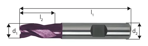 Forum Schaftfräser 6527K VHM TiAlN 3 mm HB Z 3