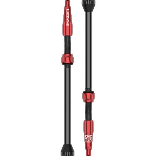 LEZYNE Unisex-Adult Tubeless Ventil 80mm - Rot - Fahrrad-Ventilkappen mit 80mm Länge für optimale Luftdichtheit und einfache Montage, ideal für Tubeless-Reifen.