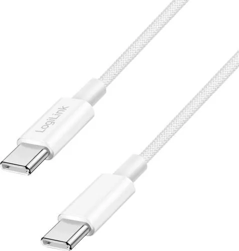 LogiLink USB-C Kabel USB 2.0 USB-C Stecker 1.5m Weiß CU0342