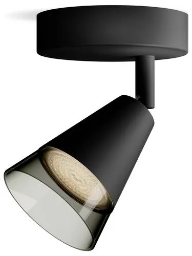 Philips Cleft LED 1er Spotleuchte, GU10 Lampe nicht enthalten, Schwarz, IP20