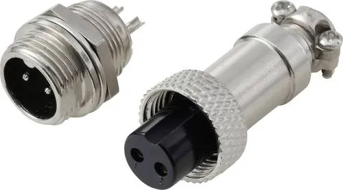 TRU COMPONENTS TC-13895576 Rundsteckverbinder Stecker, Buchsenkontakt Gesamtpolzahl: 2 Serie (Rundsteckverbinder): GX12 1 Set