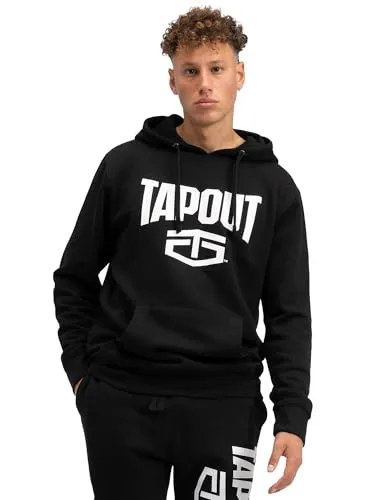 TAPOUT Kapuzenpullover Active Basic Hoodie schwarz M - Herren-Sweatshirt aus 80% Baumwolle für hohen Tragekomfort, ideal für Sport und Freizeit.